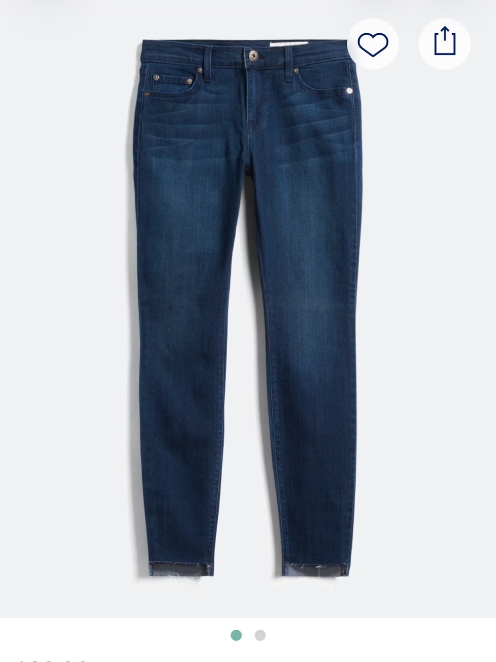 Pistola Dark Indigo Cropped Skinny Jeans-Size 31